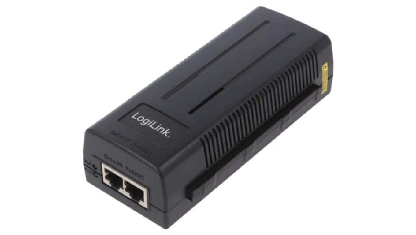 POE004 Zasilacz PoE, 10/100/1000Mbps, czarny, 30W