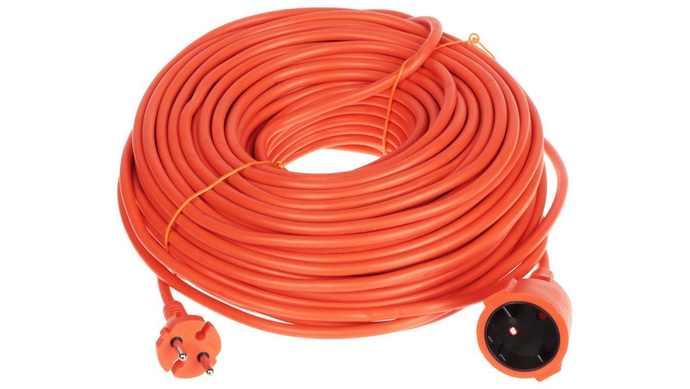 PRZEDŁUŻACZ PS-2X1.5-50M/ORANGE 50m