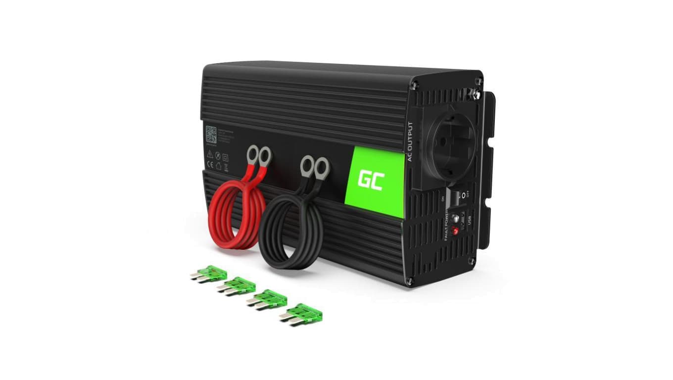 PRZETWORNICA NAPIĘCIA INWERTER Green Cell 12V -igt/br 230V 1500W/3000W MODYFIKOWANA SINUSOIDA INV25