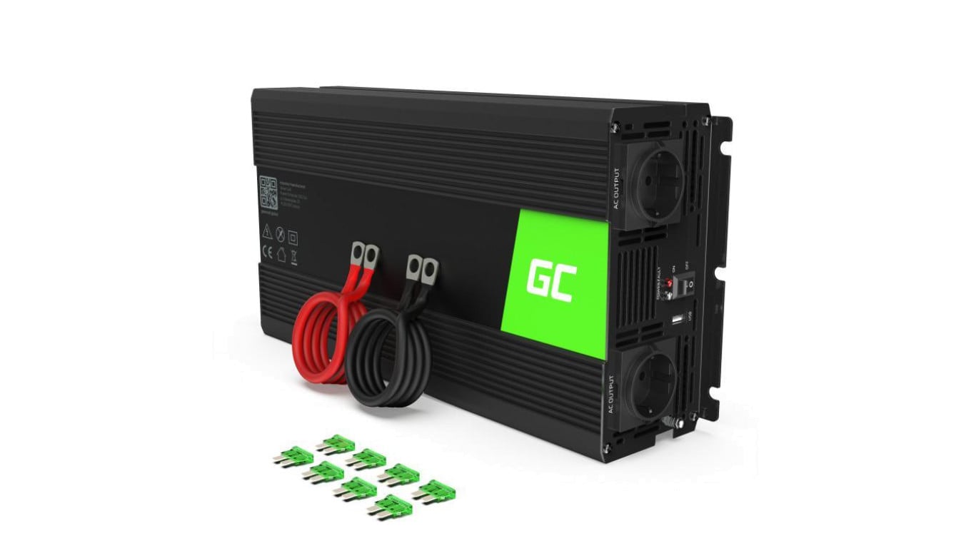 PRZETWORNICA NAPIĘCIA INWERTER Green Cell 24V -igt/br 230V 3000W/6000W CZYSTA SINUSOIDA INV21