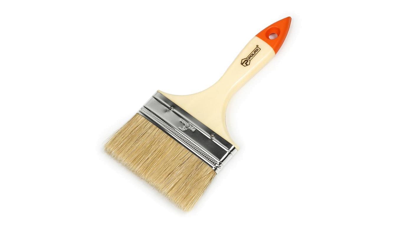 Pędzel płaski Polax 4″ typu Standard” włosie mieszane, rękojeść z tworzywa sztucznego (04-007)