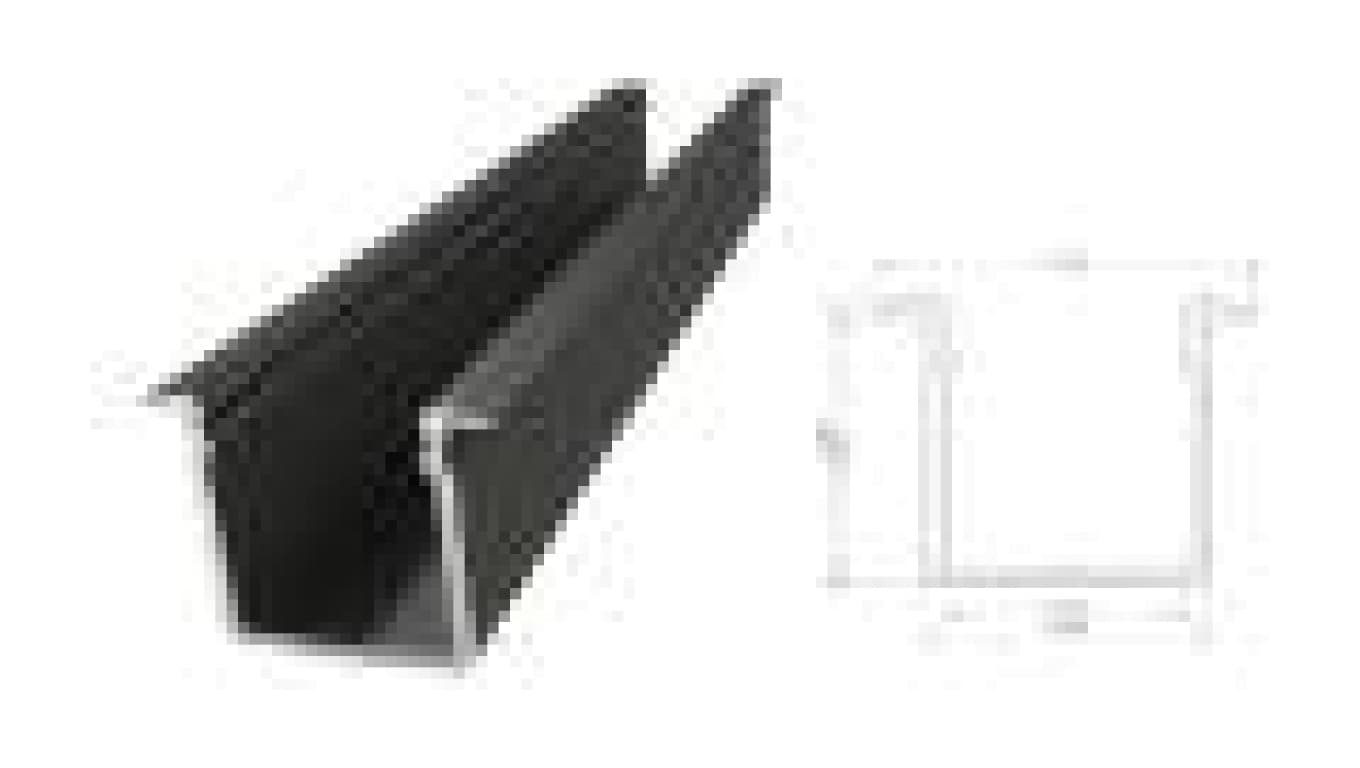 Wpuszczany profil ALU czarny lakier 15x16mm 2010mm GROOVE black lacquer