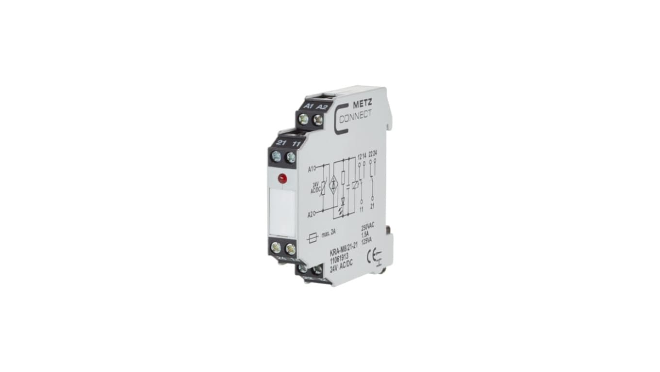 Przekaźnik interfejsowy KRA-M8/21-21, 2 styki przełączne, 24V AC/DC METZ Connect
