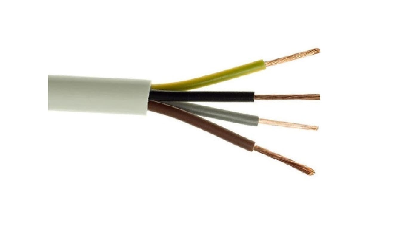 Przewód warsztatowy H05VV-F (OWY) 4x1,5 żo biały /bębnowy/
