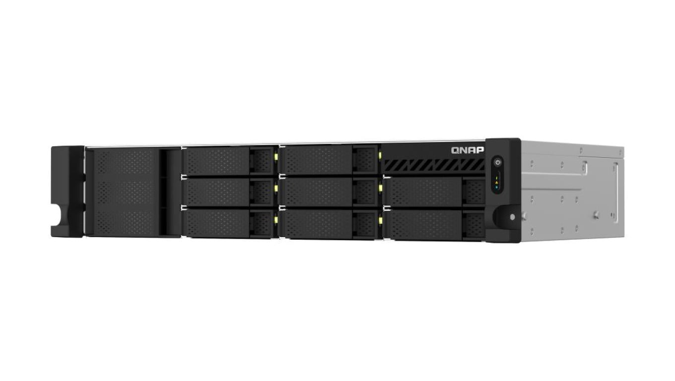 QNAP TS-864eU-RP-8G 8-zatokowy płytki serwer NAS, Intel Celeron, 8GB RAM, 2x 2,5GbE RJ-45, RP RACK