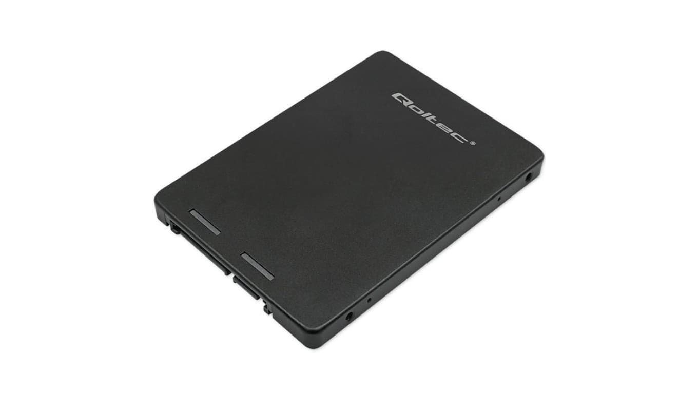 Qoltec Aluminiowy Adapter na dysk M.2 SSD SATA NGFF do SATA III 2TB Super speed 6Gb/s Czarny
