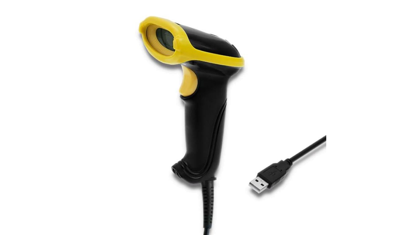 Qoltec Laserowy czytnik kodów 1D 2D USB Czarny