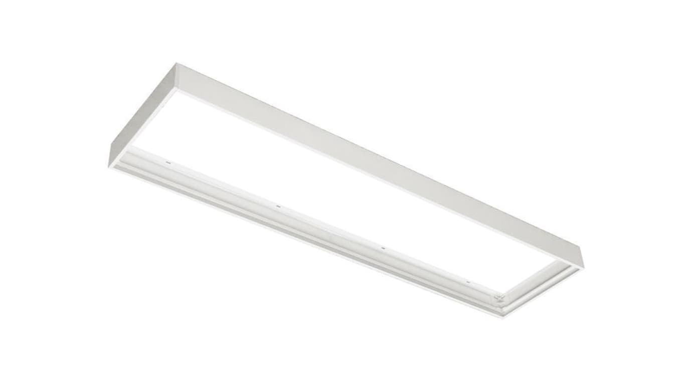 Rama do natynkowego montażu paneli sufitowych LED ALPHA PRO (1195x295mm), biała