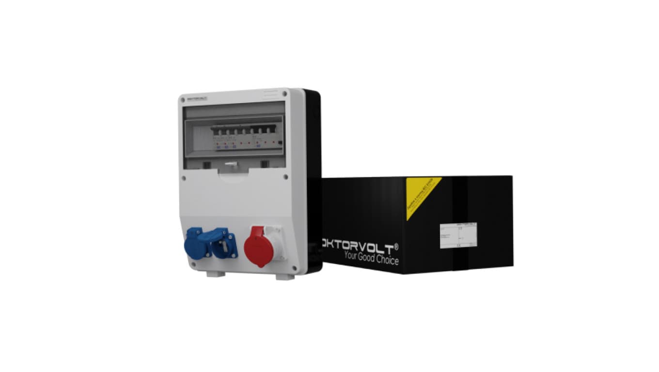 Rozdzielnica budowlana TD-S/FI 16A 2x230V gniazda Mennekes Doktorvolt 6947