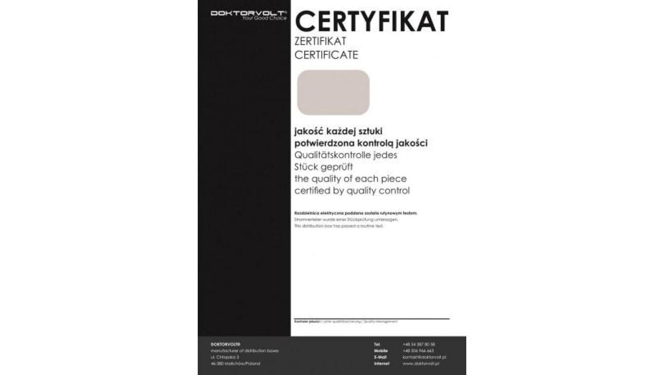 Rozdzielnica wisząca mDV 16A 2x230V Doktorvolt 2725
