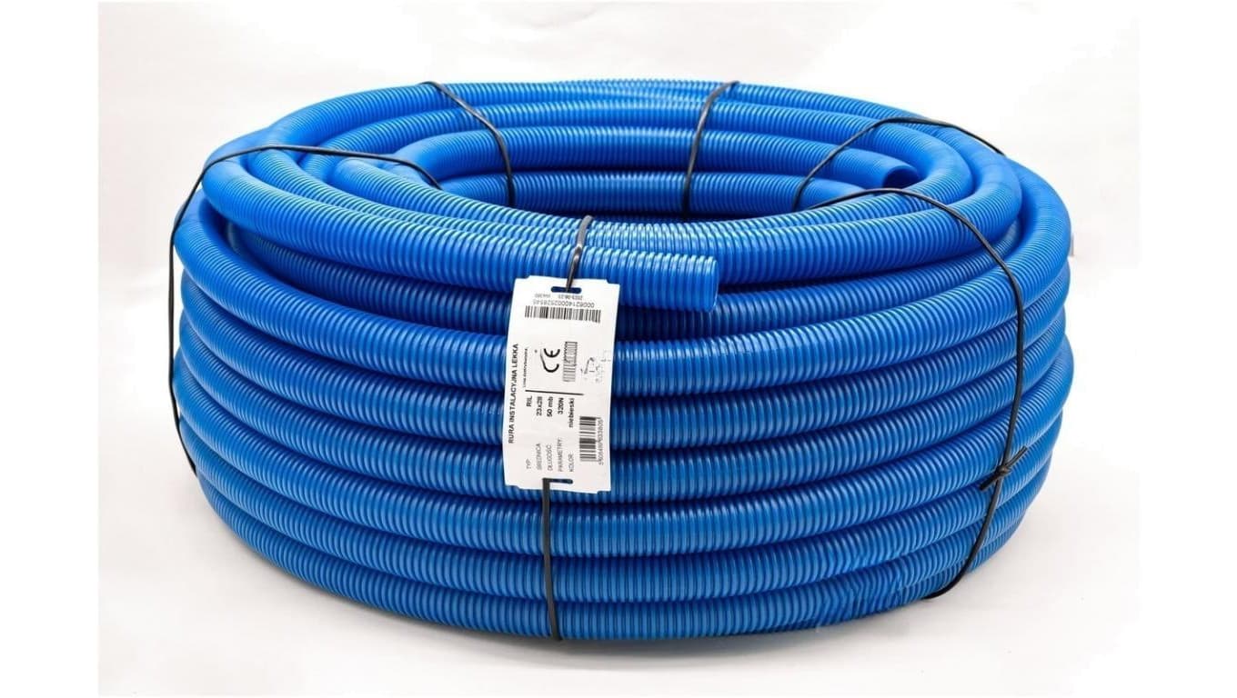 Rura osłonowa karbowana PESZEL niebieska RIL 21-25mm 320N /50m/ W4377