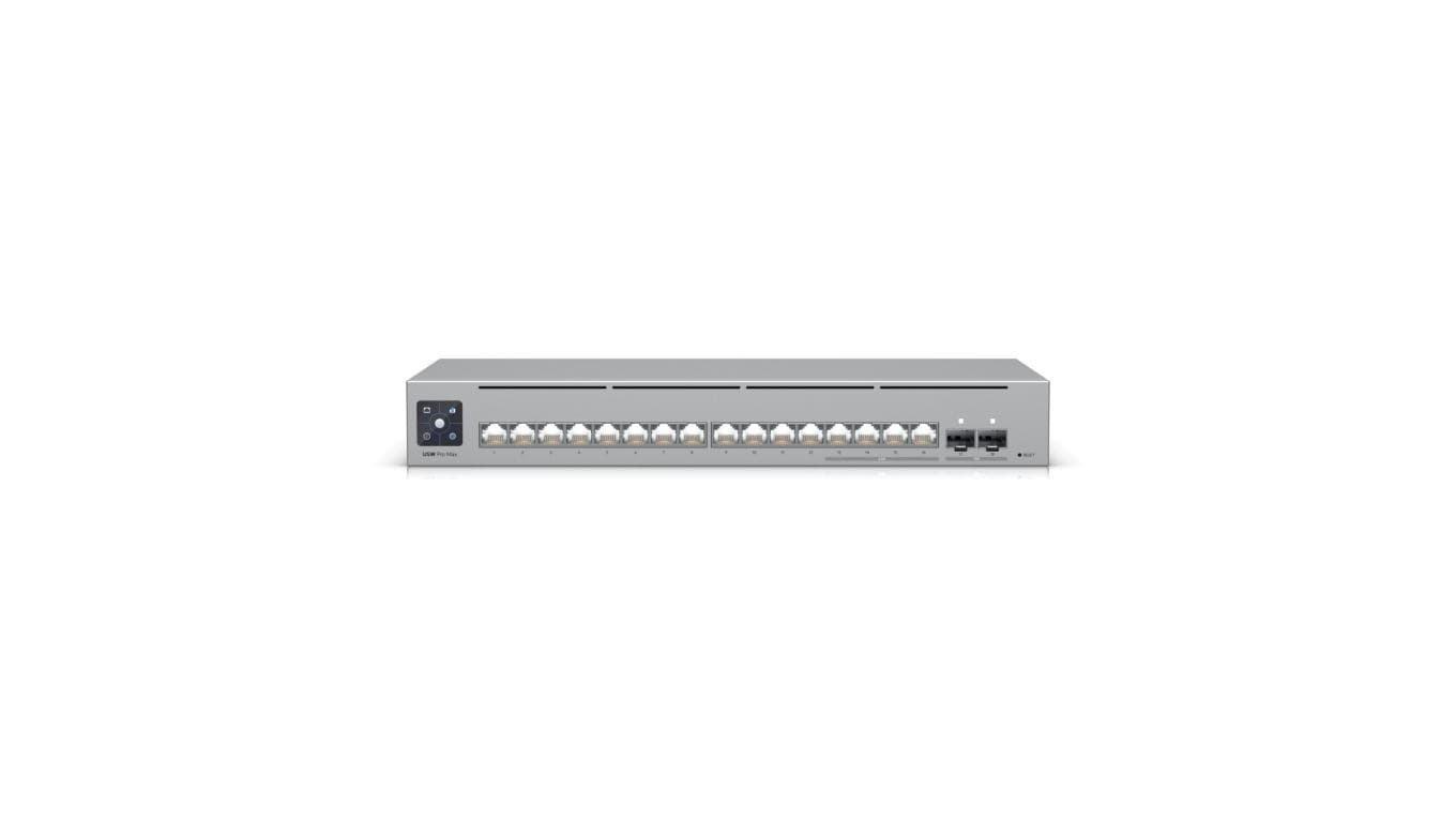 Switch 4x 2.5 GbE RJ45, 12x GbE RJ45, 2x SFP+, Etherlighting, L3 Ubiquiti USW-Pro-Max-16-EU