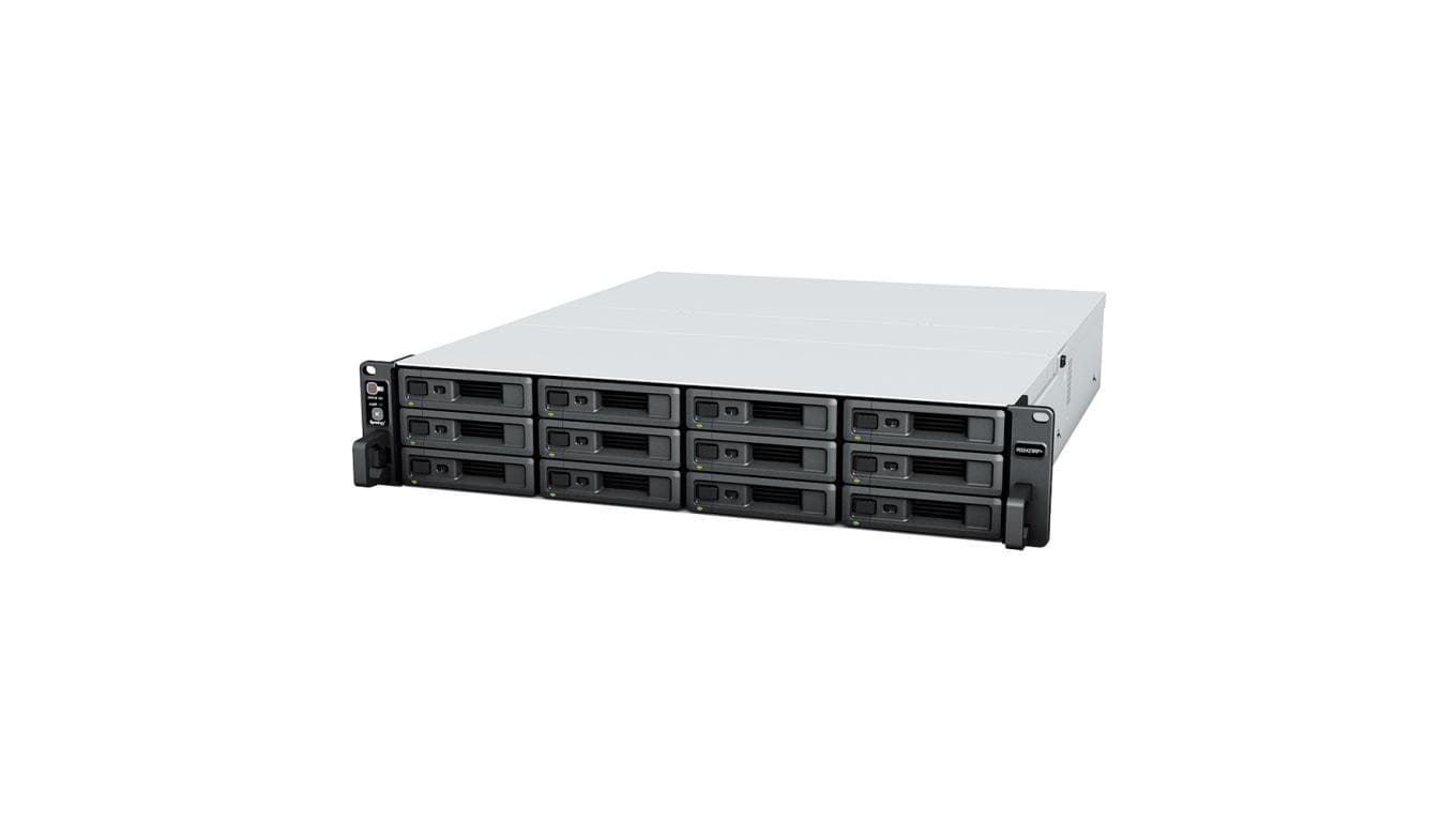 Synology RS2423RP+ 12-zatokowy serwer NAS, AMD Ryzen, 8GB RAM, 2x 1GbE, 1x 10GbE RJ-45, RP RACK 2U