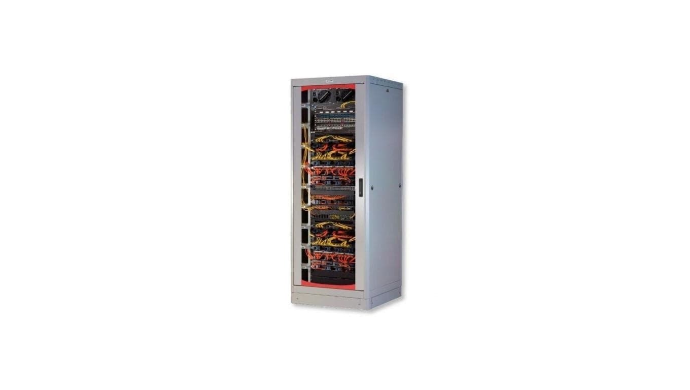 Szafa stojąca złożona 42U 600x800 rack 19drzwi szklane