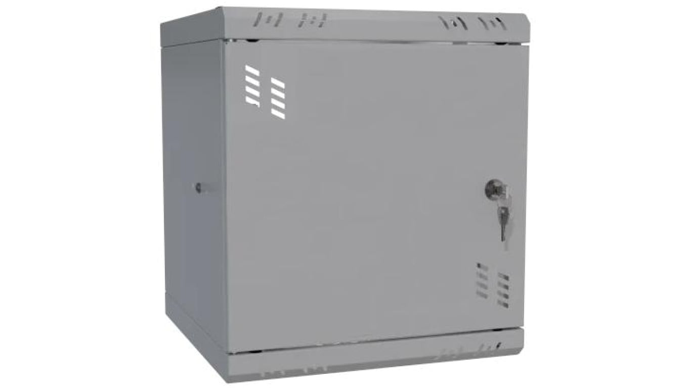 Szafa wisząca RACK 10 6U 300mm drzwi metalowe szara