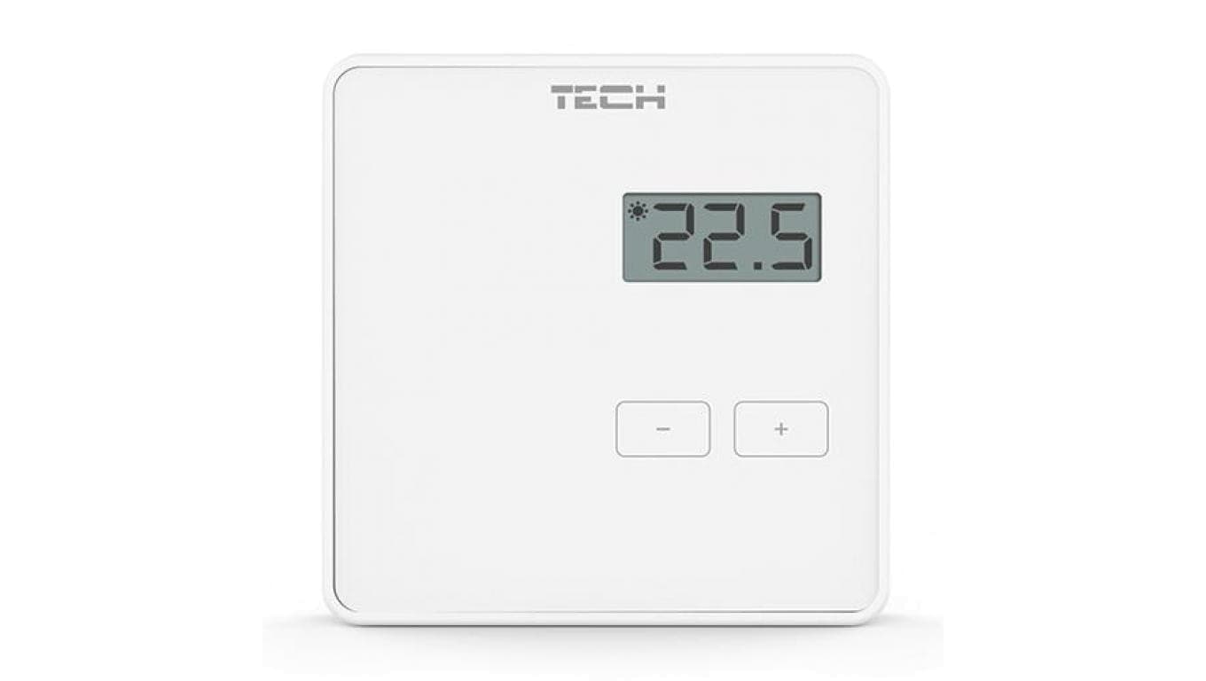 TECH R-10B - Regulator pokojowy do listwy L-10 przewodowy kolor biały