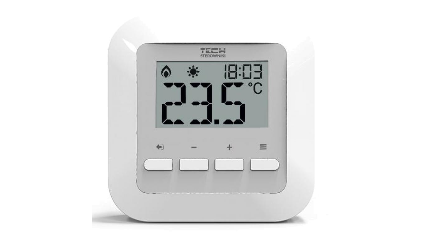 TECH ST-295 V3 - Regulator pokojowy przewodowy dwustanowy biały