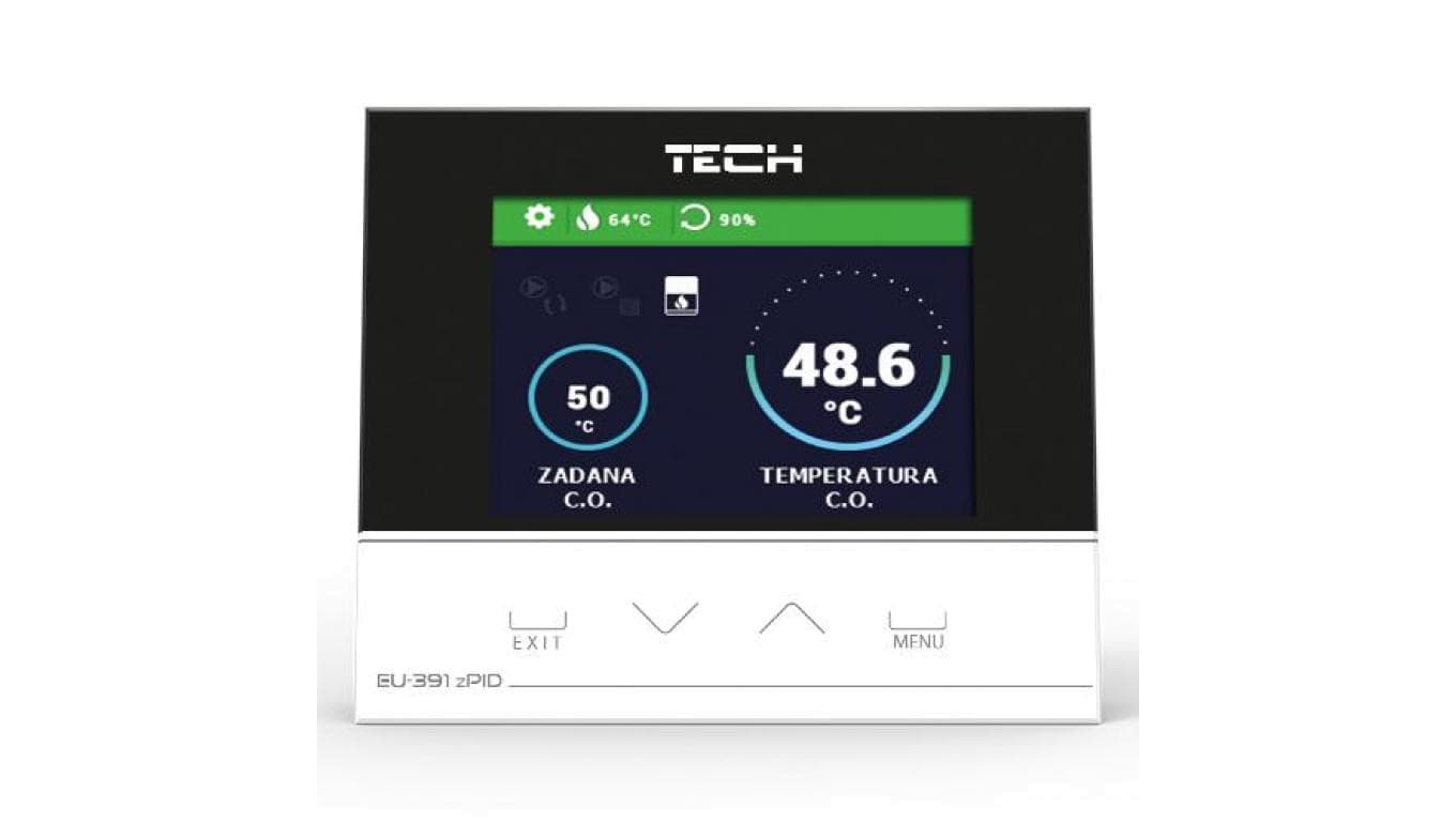 TECH ST-391 - Sterownik do kominka z programem zPID + przepustnica fi 100