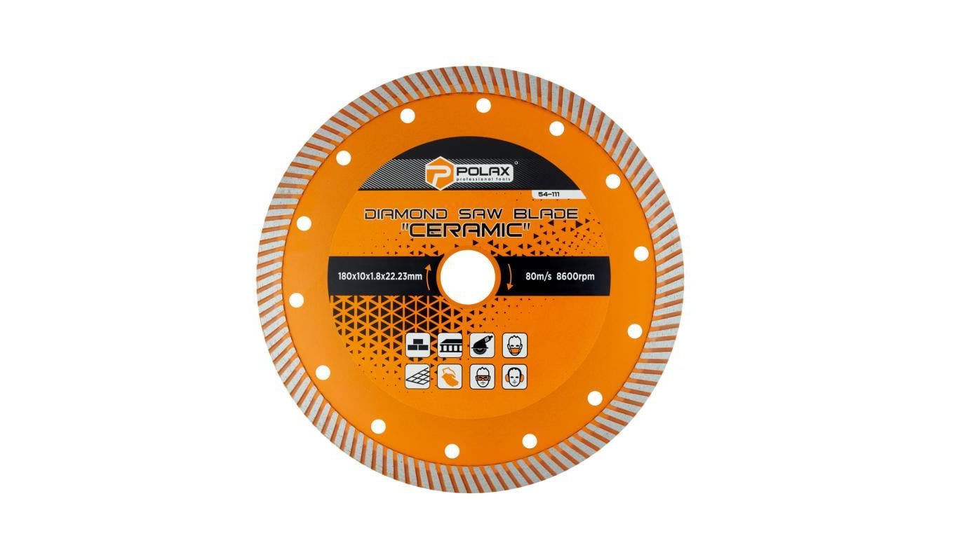 Tarcza diamentowa do cięcia Ceramic Polax 180x1,8x22,23 mm (54-111)