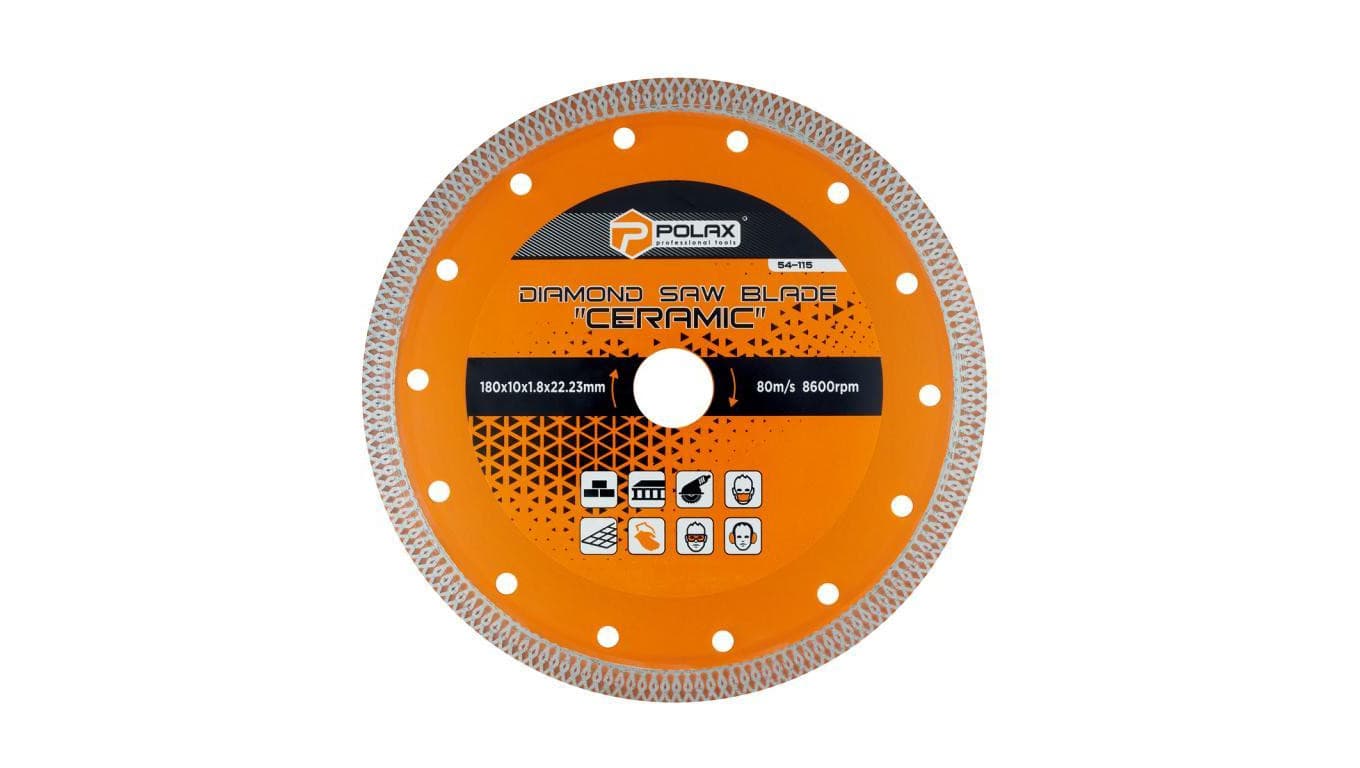 Tarcza diamentowa do cięcia Ceramic Polax 180x1,8x22,23 mm (54-115)