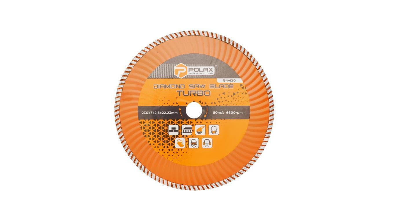 Tarcza diamentowa turbo Polax 230x7x3,2x22,23, 25 (54-130)