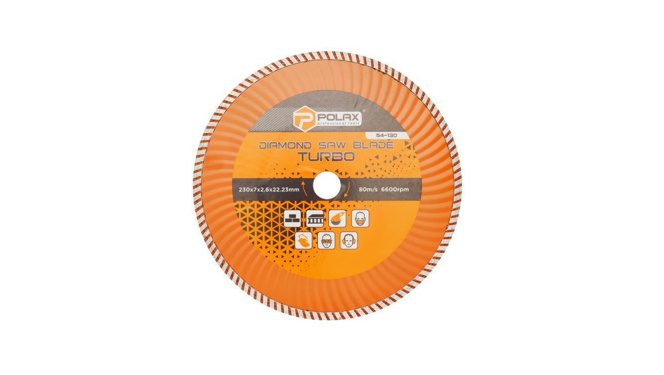 Tarcza diamentowa turbo Polax 230x7x3,2x22,23, 25 (54-130)