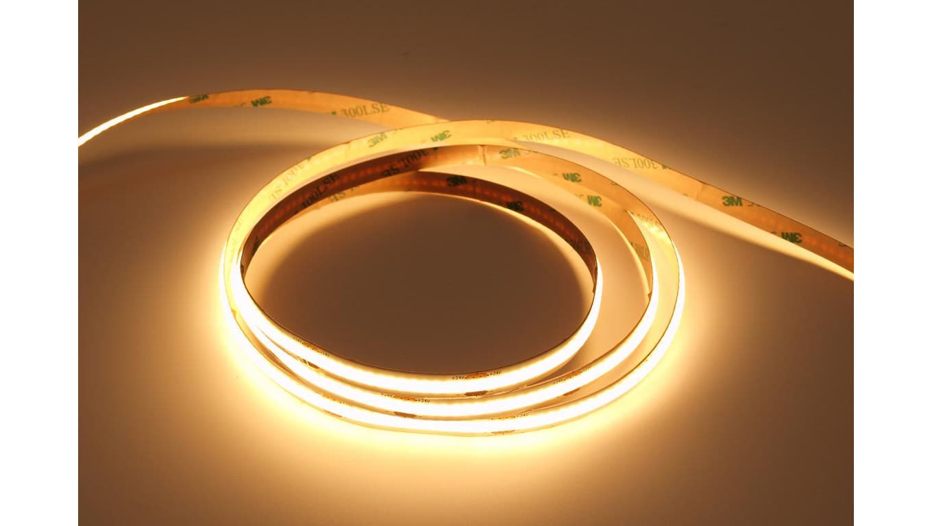 Taśma LED COB 5W 12V 50m biała ciepła UQS-COB-5W-WW-12V-50M