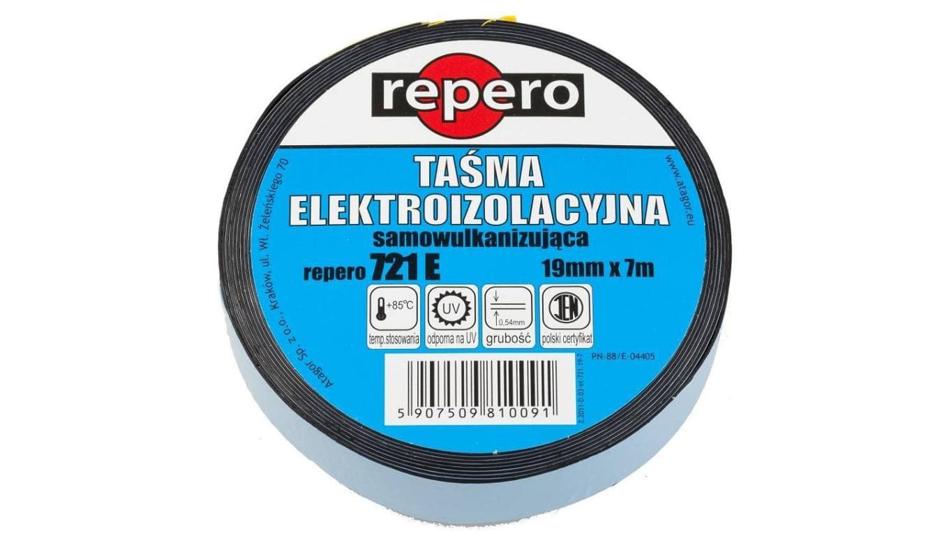 Taśma izolacyjna samowulkanizacyjna 19mm x 7m Repero 721E czarna
