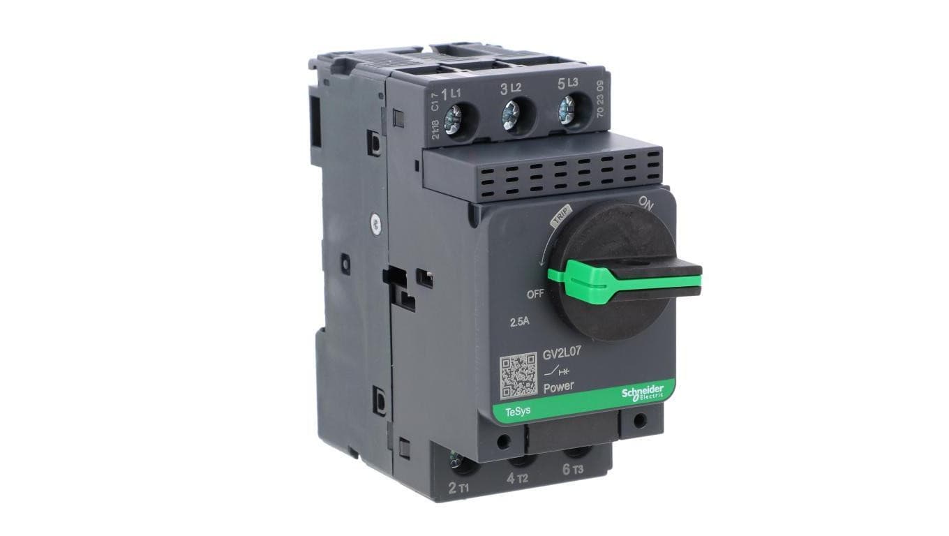 TeSys Deca Wyłącznik silnikowy 3P 0,75kW 2,5A GV2L07
