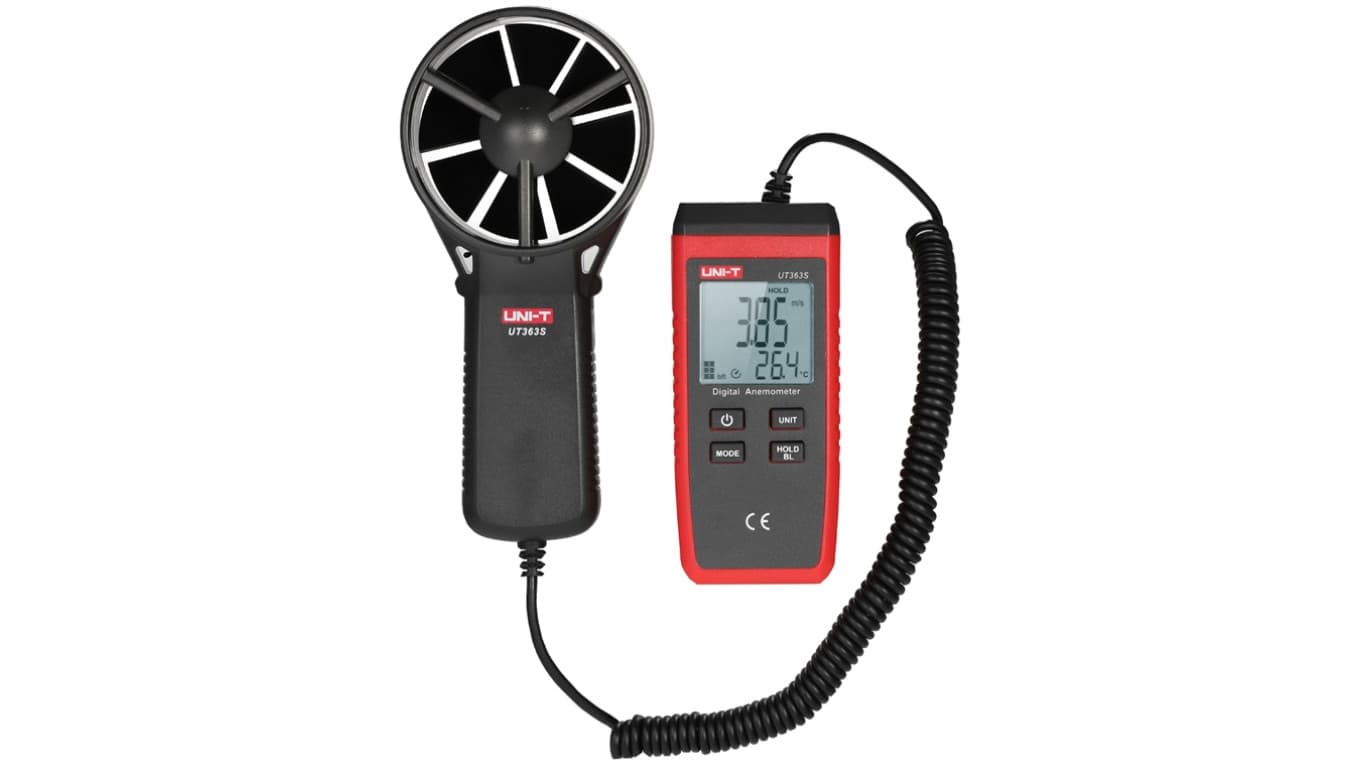 Termoanemometr pomiar temperatury i szybkości wiatru 0,4-30 m/s -10oC-50oC UT-363S