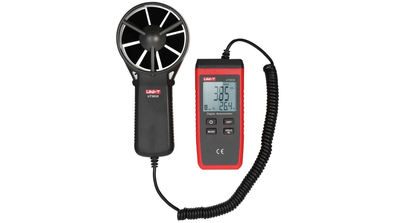 Termoanemometr pomiar temperatury i szybkości wiatru 0,4-30 m/s -10oC-50oC UT-363S