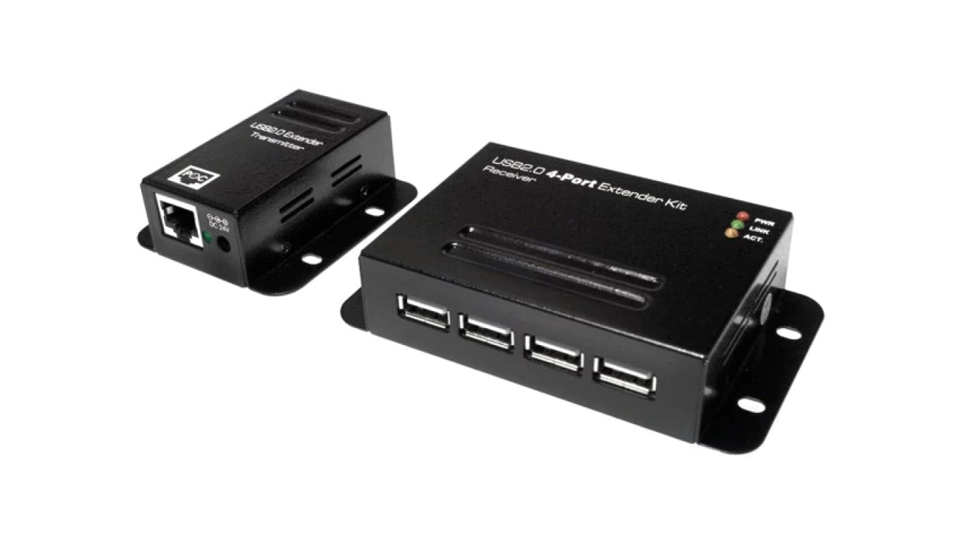 UA0252 Extender USB B/USB A x4 o długości 50m, Eth:5e,6