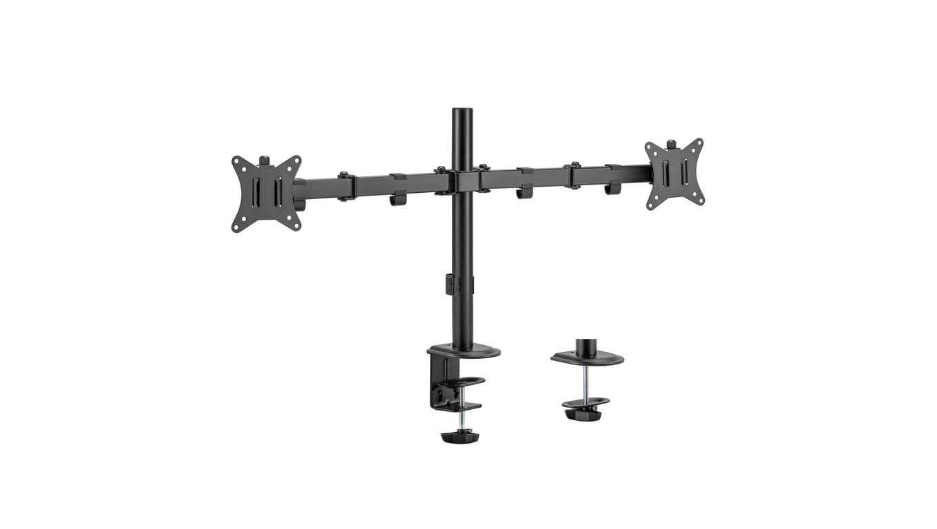 Uchwyt biurkowy na 2 monitory Maclean, VESA 75x75 oraz 100x100, 17-32, 2x 9kg, MC-754N