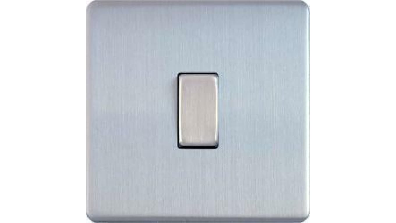Varilight Włącznik Pojedynczy Metal steel stal szczotkowana klawiszowy o 3