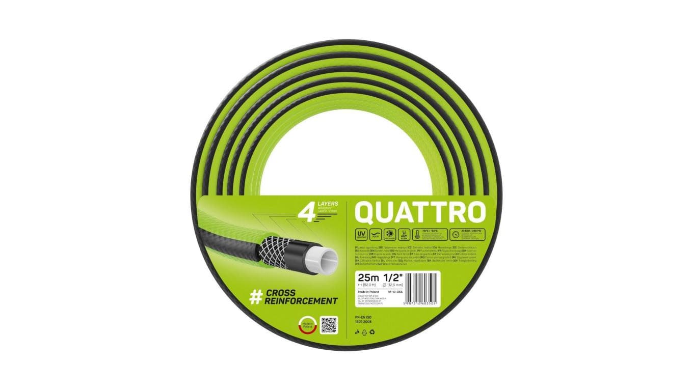 WĄŻ OGRODOWY QUATTRO 1/2 15M