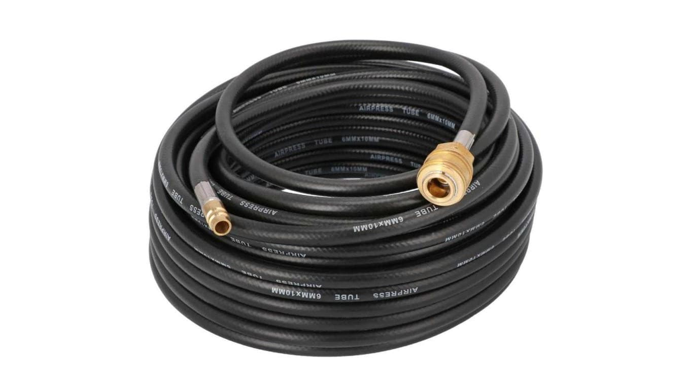 WĄŻ PNEUMATYCZNY GUMOWY 10*6MM 10M OKUTY