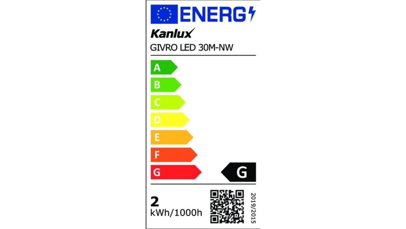 Wąż świetlny 210 DC GIVRO LED 30M-NW 2W/M 120lm/m 4000K IP65 rolka 30mb Odporność UV zasilanie przelotowe 38576