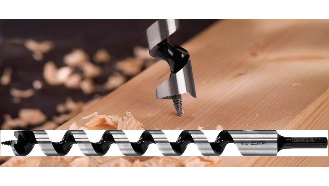 Wiertło kręte WDB A 6x255/320 Premium do płynnego wiercenia głębokich otworów w drewnie fi=6mm długość=320mm