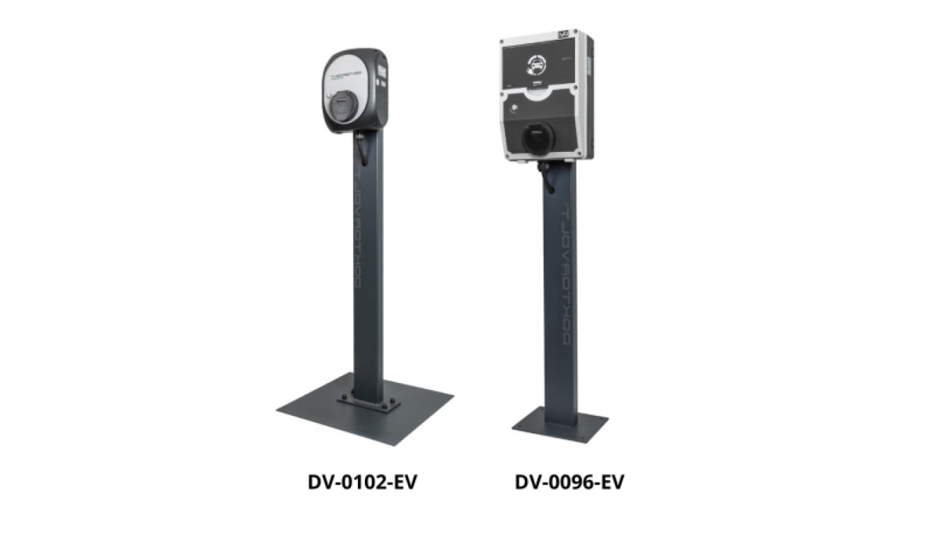 Wolnostojąca stacja ładowania samochodów elektrycznych Wallbox WARIANTY, Model: 1. WALLBOX stacja ładowania 11 kW typ 2 + słupek