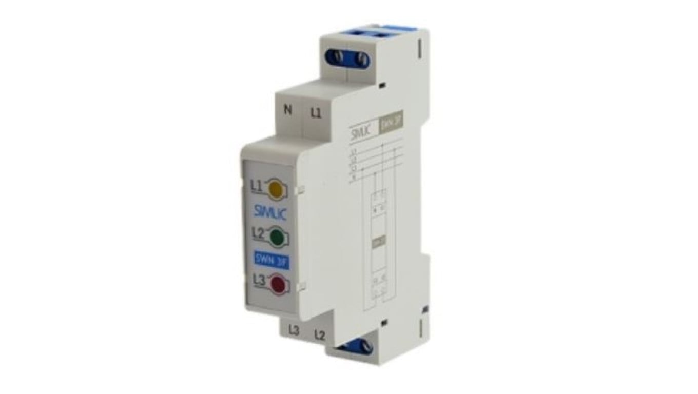 Wskaźnik napięcia LED 3-fazowy SWN 3F TS 35 szary 85132012