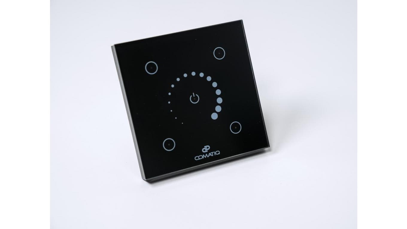 Wyłącznik dotykowy szklany panel sterujący DALI-2 IQswitch.100 czarny Comatiq