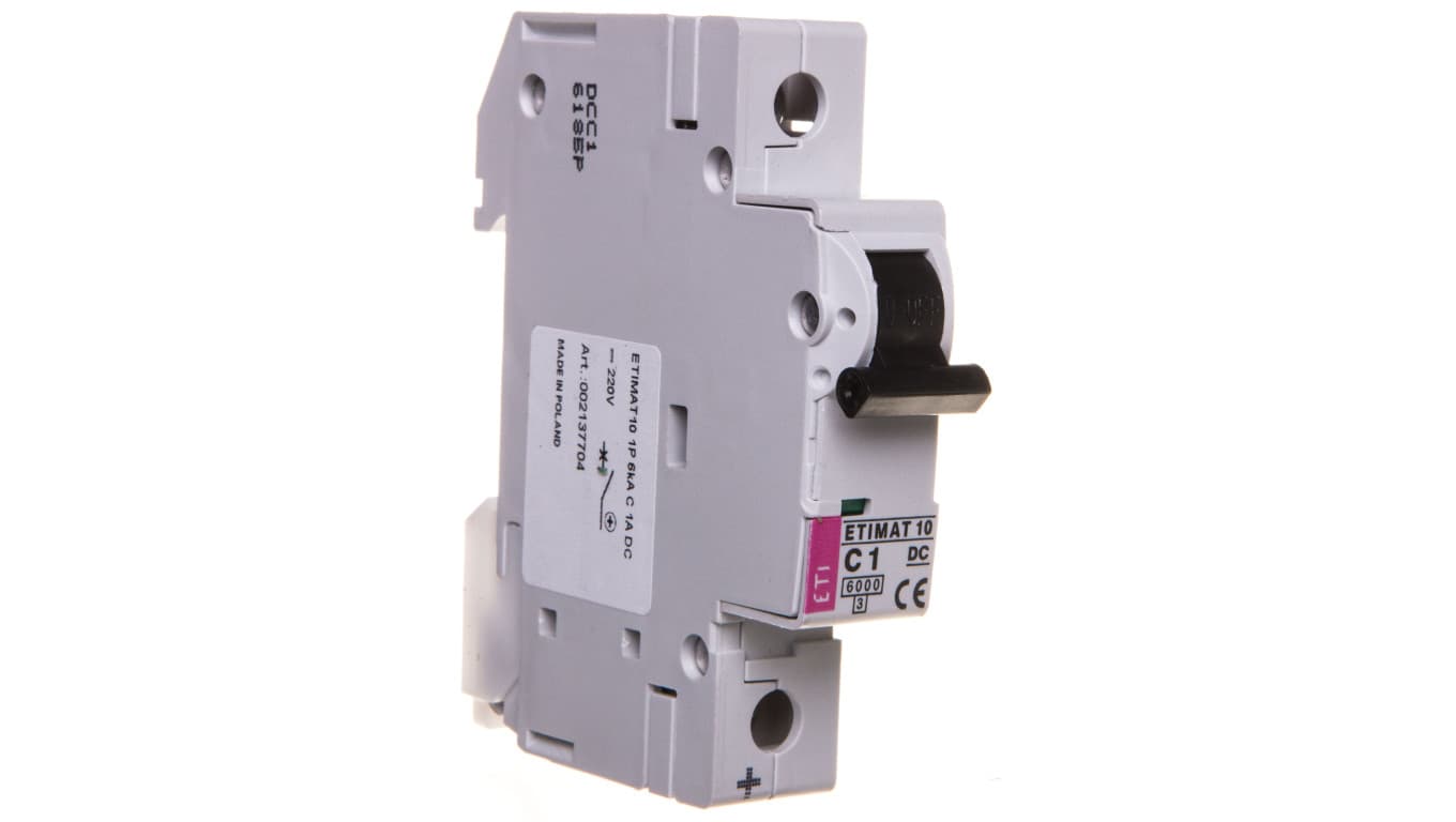 Wyłącznik nadprądowy 1P C 1A 6kA DC ETIMAT10 002137704