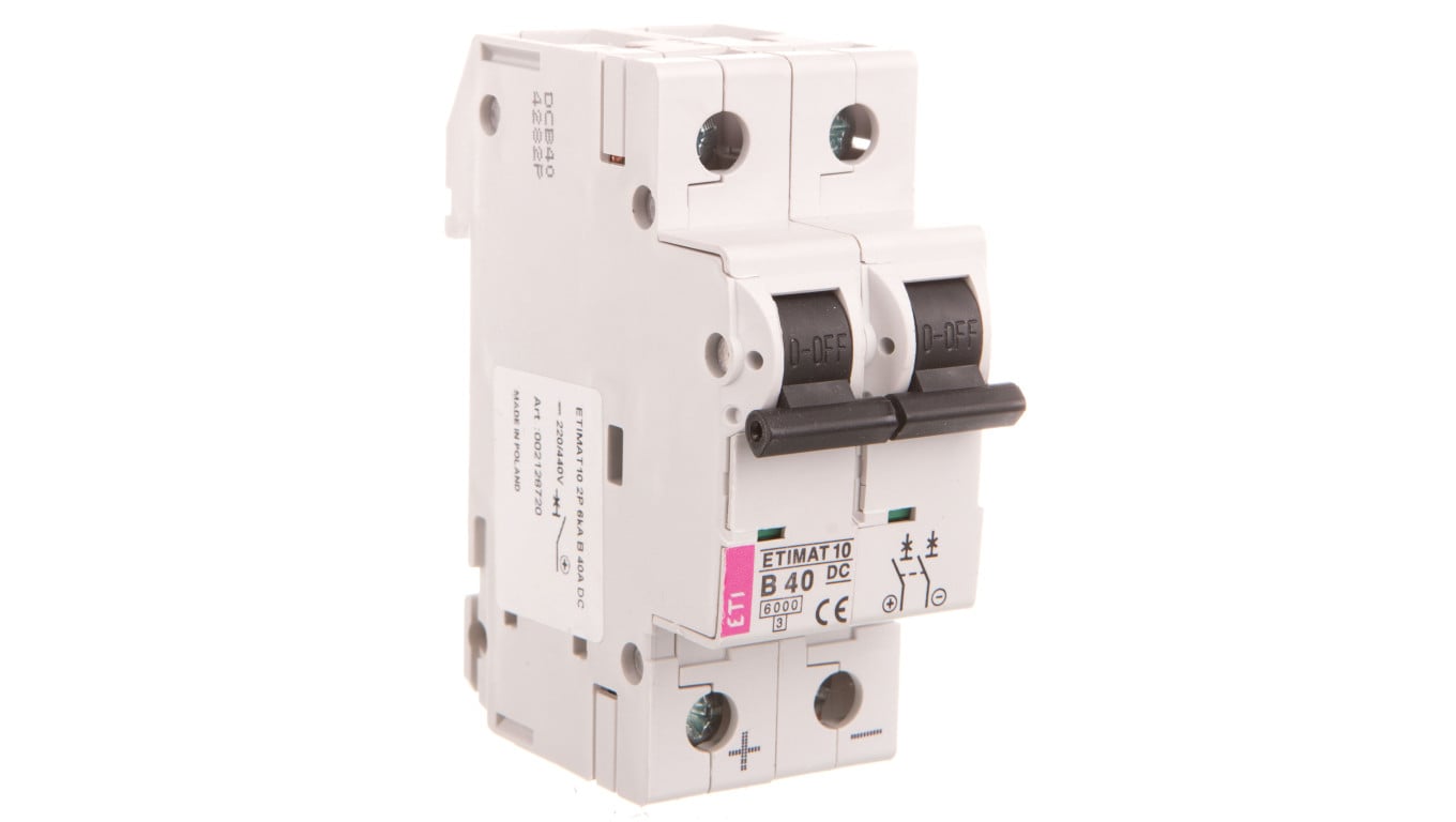 Wyłącznik nadprądowy 2P B 40A 6kA DC ETIMAT10 002128720