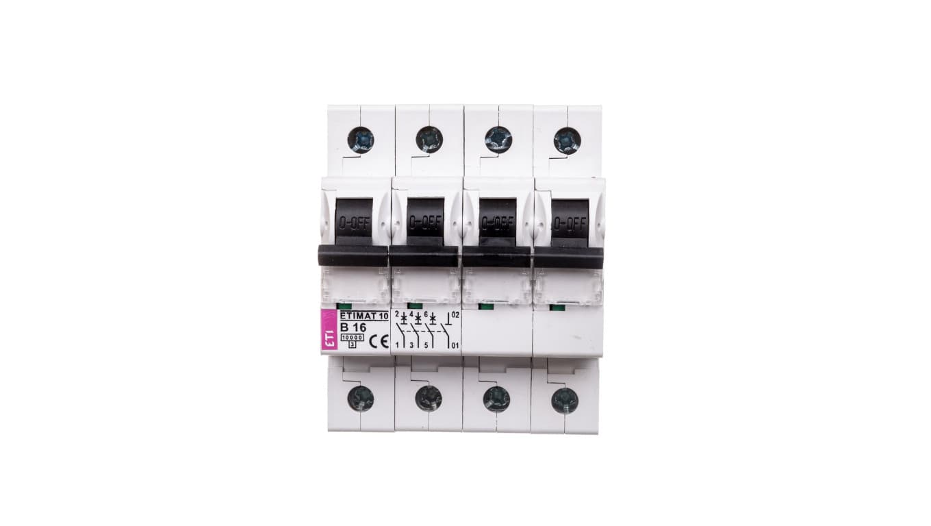 Wyłącznik nadprądowy 3P+N B 16A 10kA AC ETIMAT10 02126716