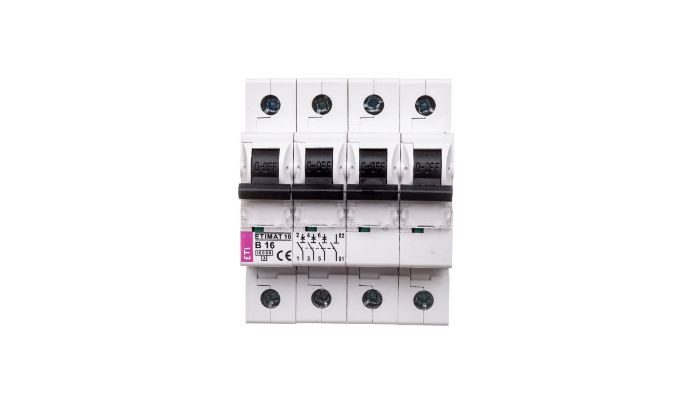 Wyłącznik nadprądowy 3P+N B 16A 10kA AC ETIMAT10 02126716