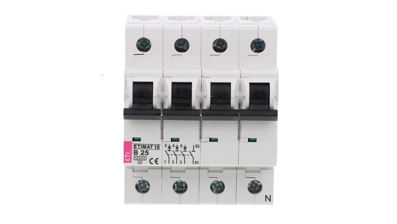 Wyłącznik nadprądowy 3P+N B 25A 10kA AC ETIMAT10 002126718