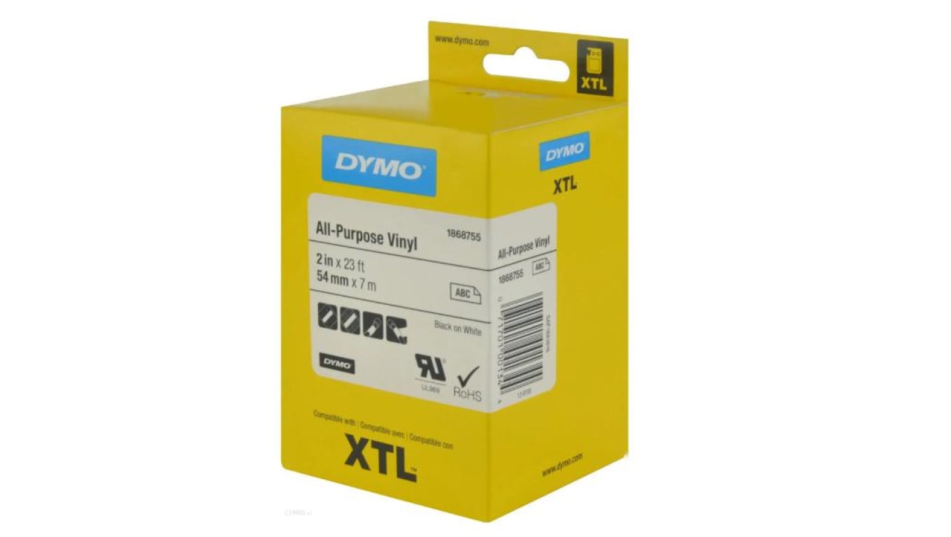 XTL Taśma winylowa 54mm x 7m czarny / biała