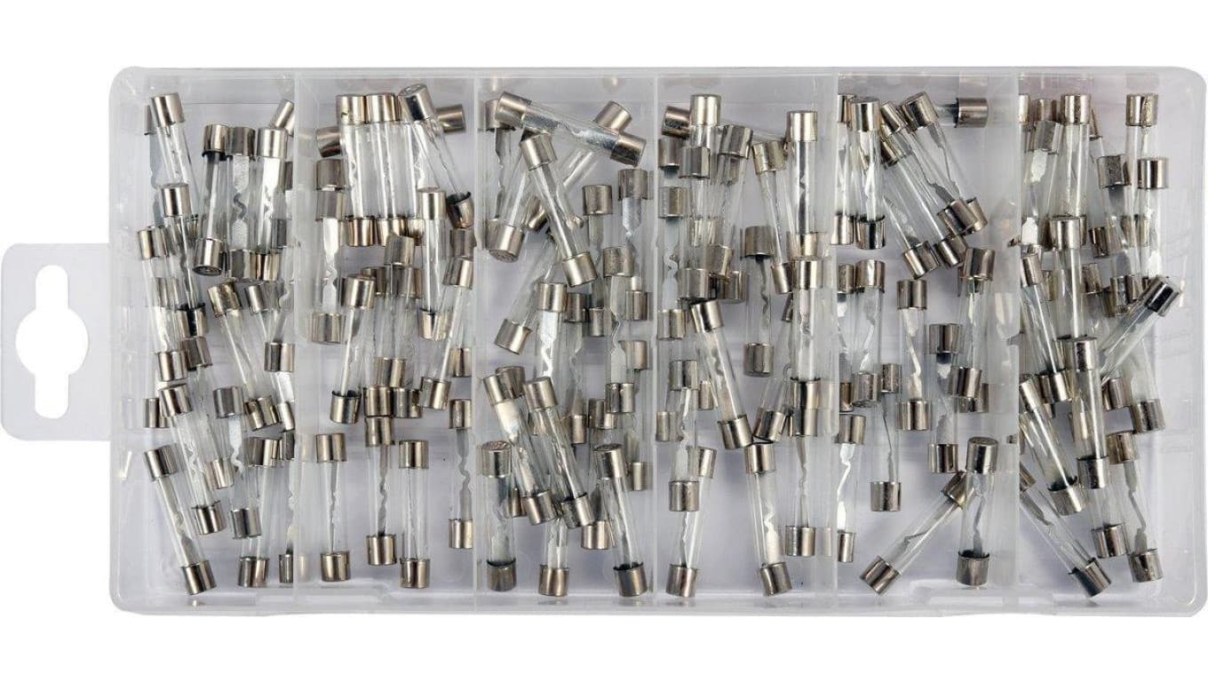 ZESTAW BEZPIECZNIKÓW SZKLANYCH 6X30MM 120 SZTUK MIX