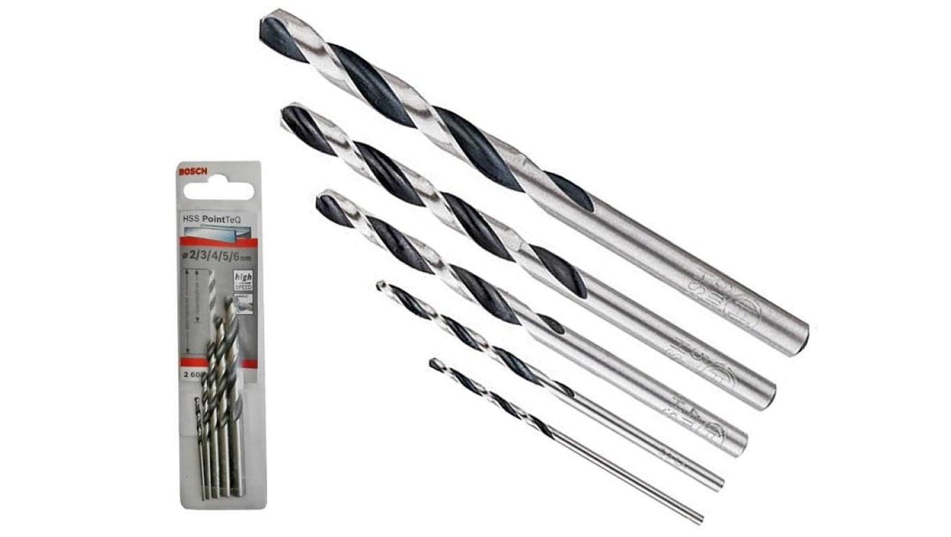 ZESTAW WIERTEŁ 5 SZT. POINTTEQ DO METALU 2,3,4,5,6