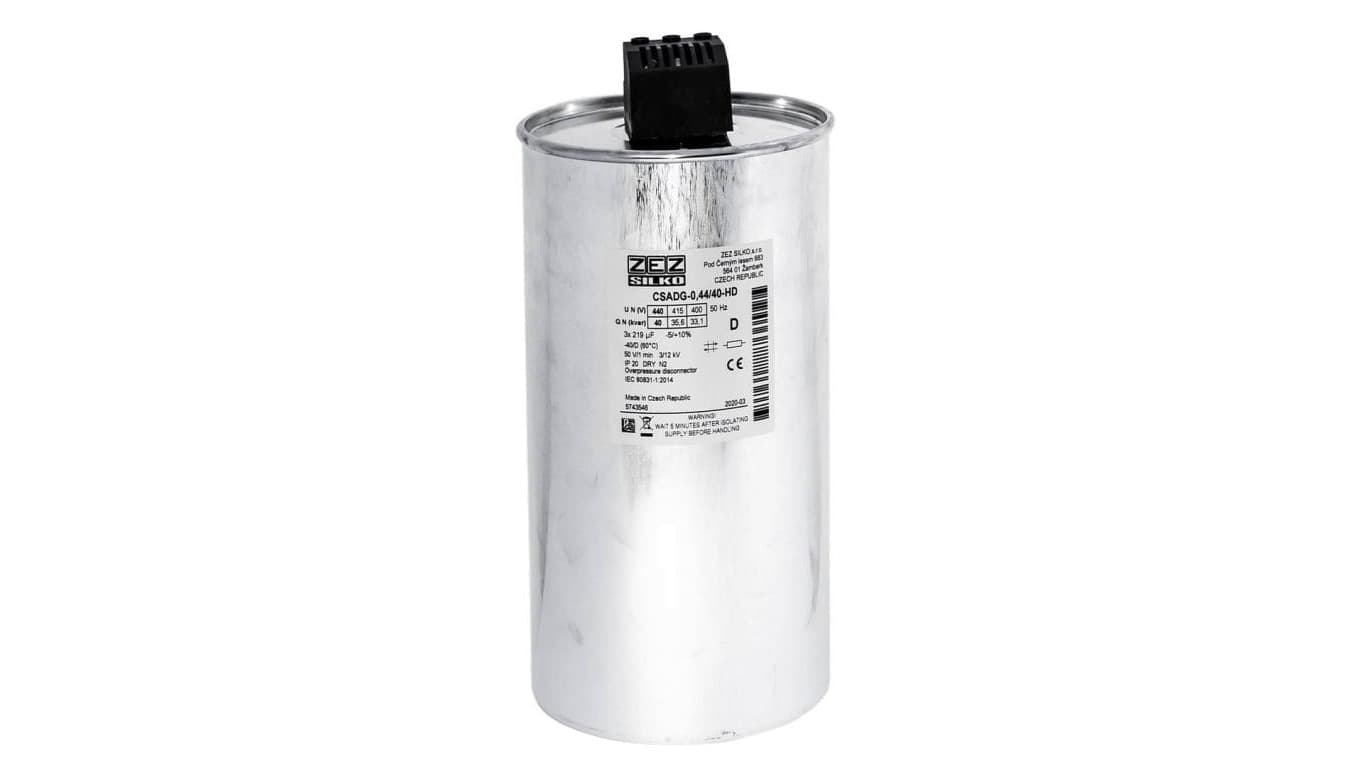 ZEZ-Silko Kondensator 40kvar 440V Cn=3x219,22µF In=3x52,55A